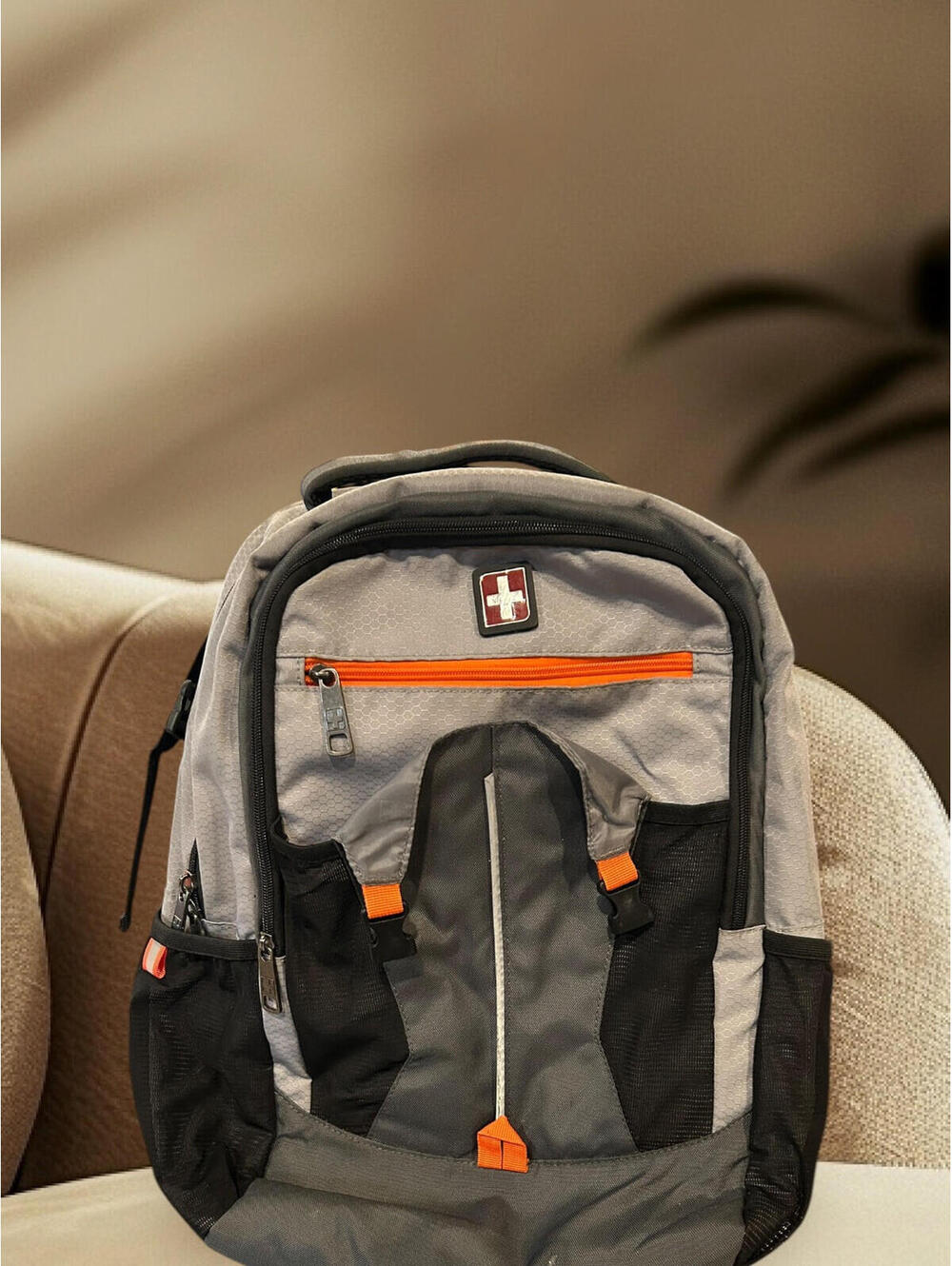 U5 Swiss Tech Adult Unisex Reflective Backpack W/ Adjustable Straps Black Rt13